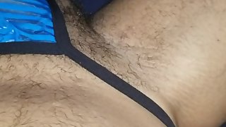 Young guy in thong. Hairy ass