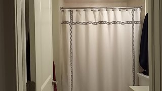 Hot College Girlfriend Takes a Late Night Shower