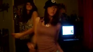 Two teen girls dancing (18+)