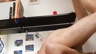 Teen Guy Gives Himself a Blowjob (Cums in Mouth & Swallows Cum)
