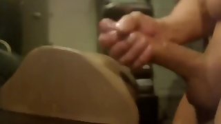 my huge white dick fucks rubber pussy in both holes till cumshot