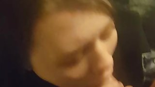 Hot teen girl gives great bj and enjoys the taste of his cum