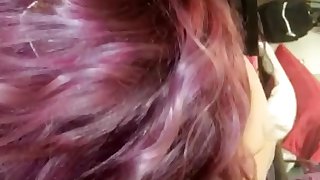 Young tattooed teen slut deep throats a 9 inch strangers thick cock