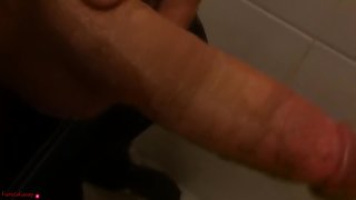 Solo jerking off massive cock