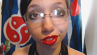 Applying Bright Red Lipstick and GF Lovey Sweet Talking