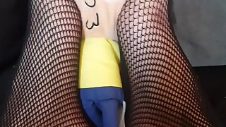Giantess Finds and Crushes and Tramples Little Man (Morty Plush)