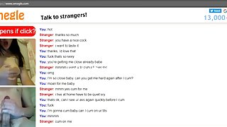 Omegle hot girl shows ass and tits for my cum