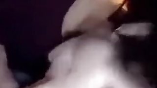 Girl sucks Guy's dick under a table