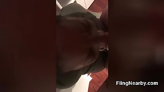 Pretty Black Teen Gagging On My White Cock