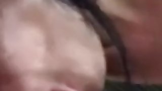 Sucking her boyfriends cock on the couch