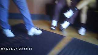 Volley ball teen in public spycam