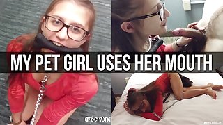 Good Pet Girl Uses Her Mouth On Friend